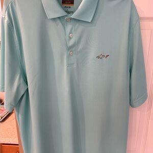 Greg Norman Men's Light Blue Polo Shirt